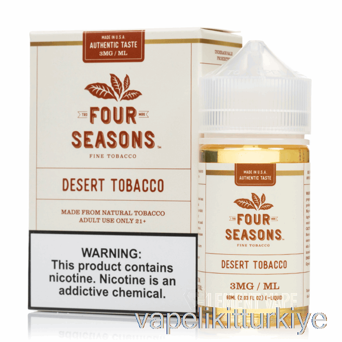 Vape Elektronik Sigara çöl Tütünü - Dört Mevsim - 60ml 18mg